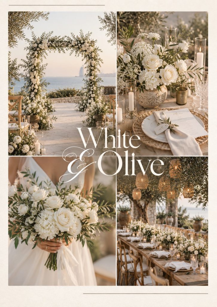 White & Olive